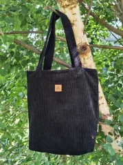 Manšestrová taška černá